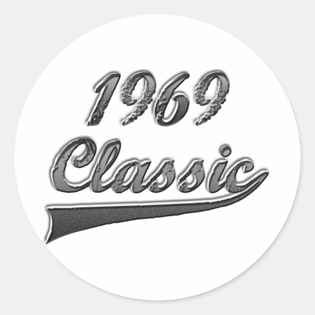 Pegatina Redonda Clásico de 1969 (Anverso)