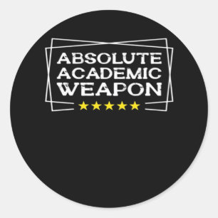 Pegatina Redonda Clásico de arma académica absoluta