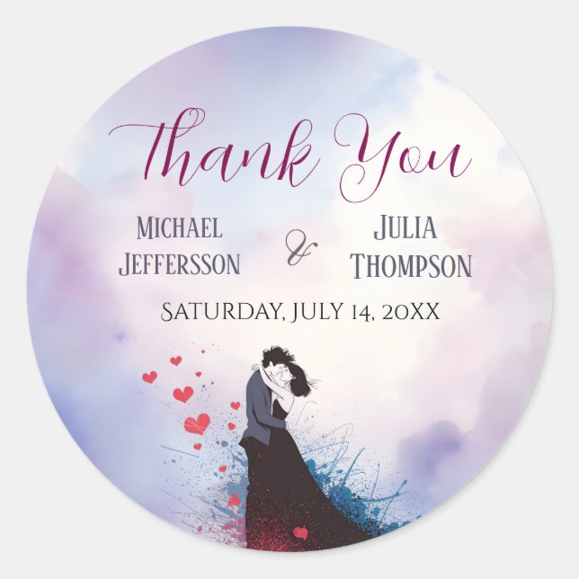 Pegatina Redonda Clásico de inspiración francesa La Dolce Vita de l (Anverso)