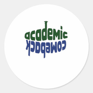 Pegatina Redonda Clásico de retorno académico