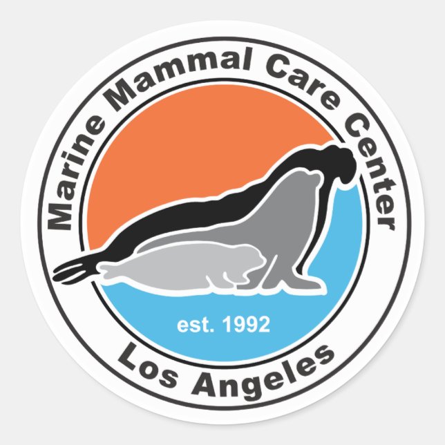 Pegatina Redonda ¡Clásico logo de MMCC LA en pegatinas! (Anverso)