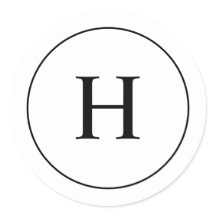 Clásico Personalizado Negro y Blanco Elegante Mono