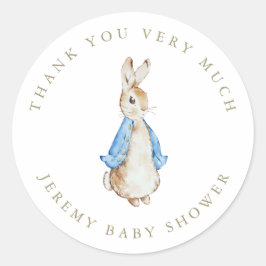 Pegatina Redonda Clásico Peter the Rabbit Baby Shower Square Sticke
