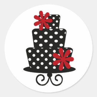 Pegatina Redonda Clásicos Pegatinas rojos y negros