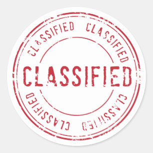 Pegatina Redonda Clasificado