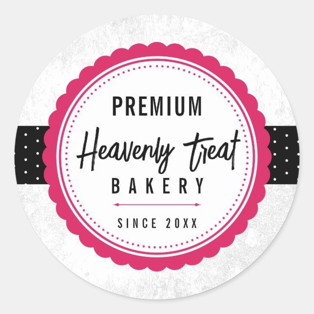 Pegatina Redonda Classic design (Anverso)