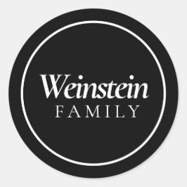 Pegatina Redonda Classic Family Name Purim Sticker