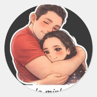 Pegatina Redonda classic my love stikers
