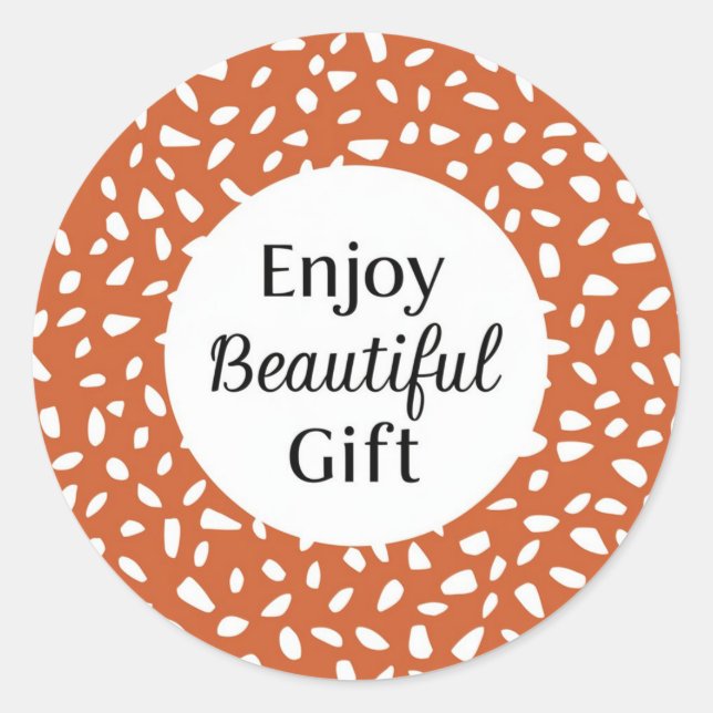 Pegatina Redonda Classic Round Sticke Disfrute de un hermoso diseño (Anverso)