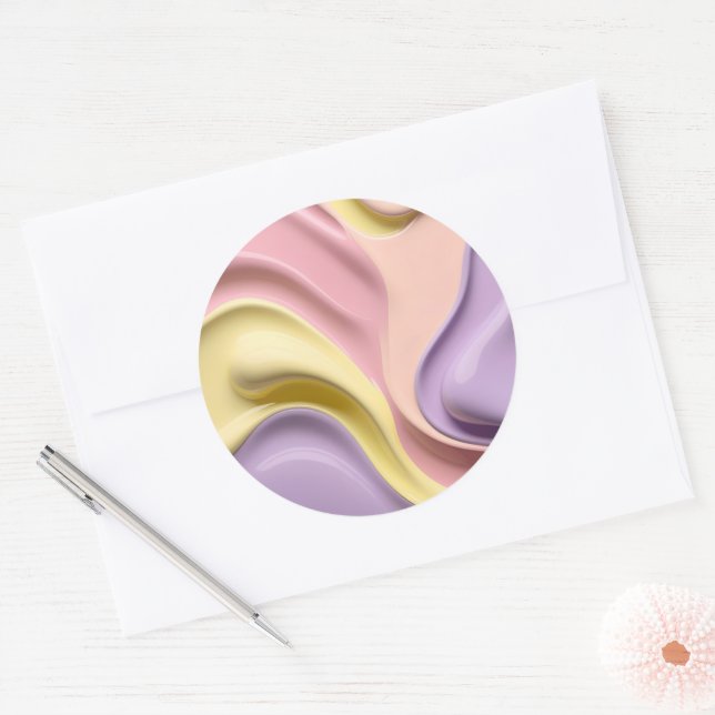 Pegatina Redonda Classic round sticker in stylish graphic (Sobre)