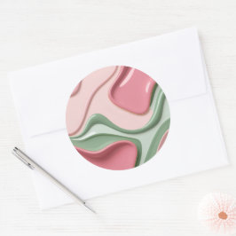 Pegatina Redonda Classic round sticker in stylish graphic