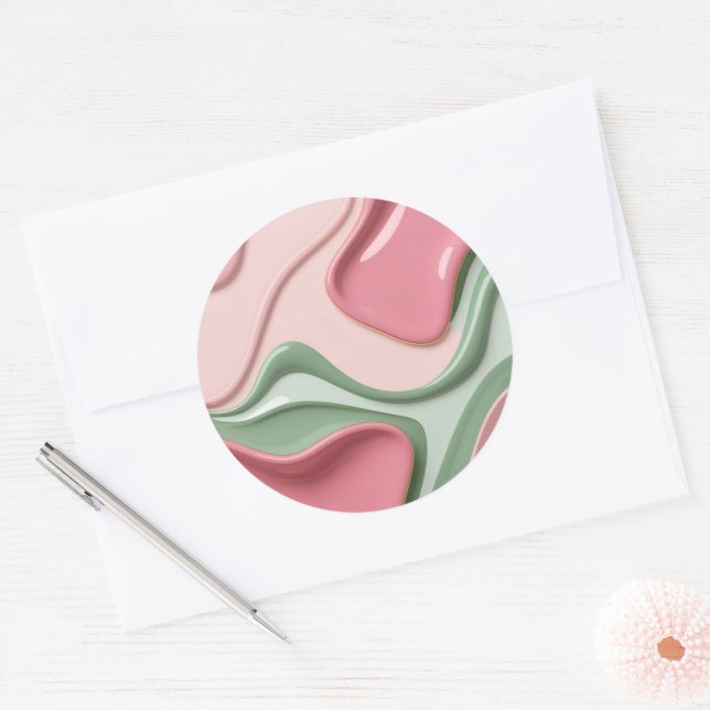 Pegatina Redonda Classic round sticker in stylish graphic (Sobre)