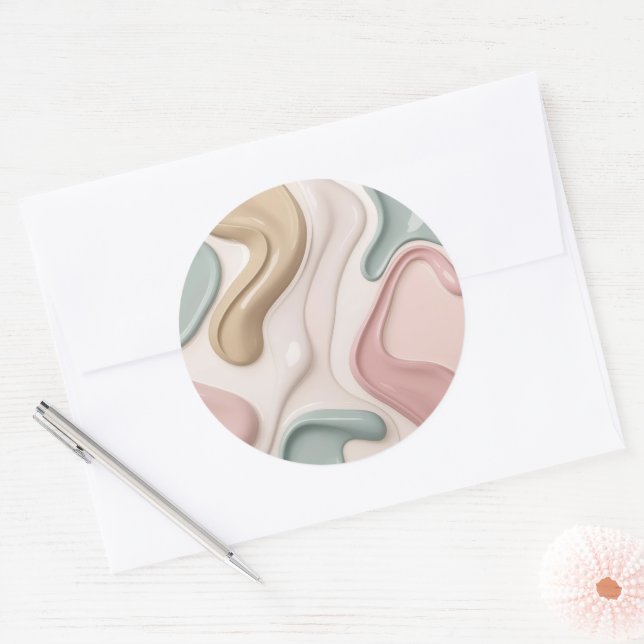 Pegatina Redonda Classic round sticker in stylish graphic (Sobre)