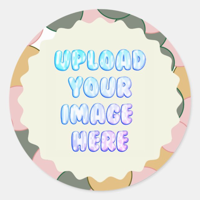 Pegatina Redonda Classic Round Sticker with a Business Logo (Anverso)