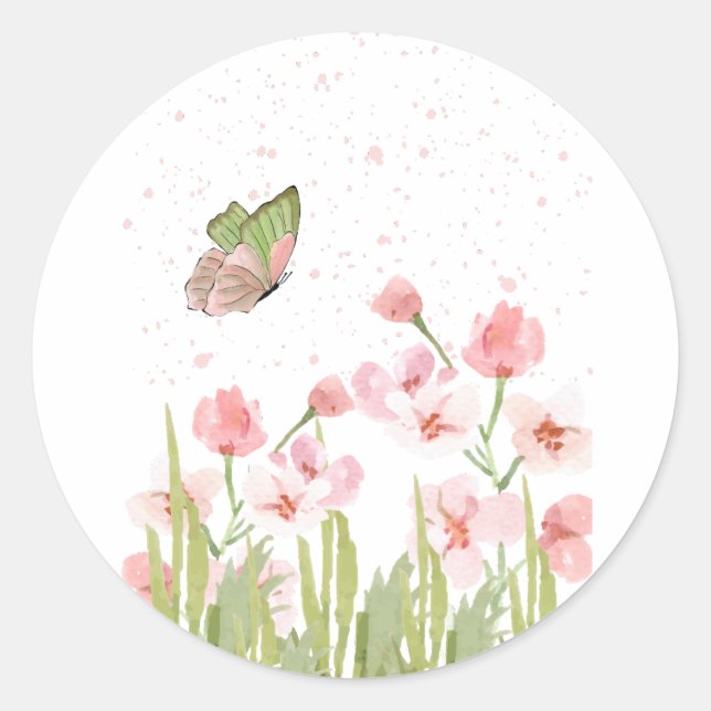 Pegatina Redonda Classic Round Stickers (Anverso)