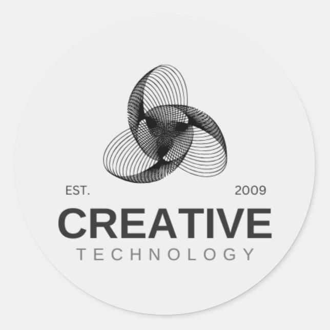 Pegatina Redonda Classic Round Stickers  (Anverso)