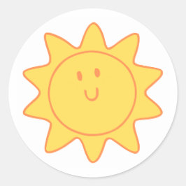 Pegatina Redonda Classic Round Stickers (Cute Design)