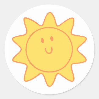 Pegatina Redonda Classic Round Stickers (Cute Design)