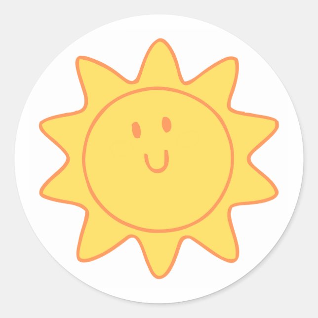 Pegatina Redonda Classic Round Stickers (Cute Design) (Anverso)