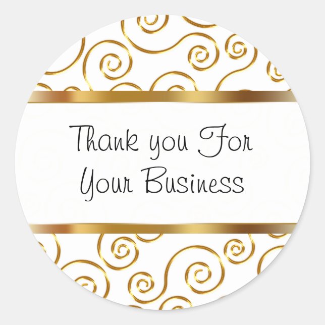 Pegatina Redonda Classy Customer Gracias A Los Pegatinas (Anverso)