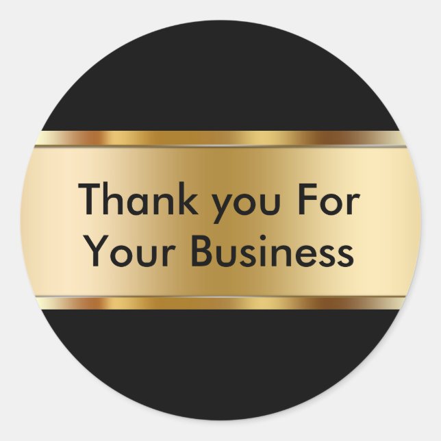 Pegatina Redonda Classy Customer Gracias A Los Pegatinas (Anverso)