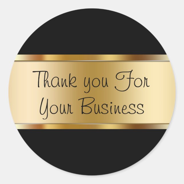 Pegatina Redonda Classy Customer Gracias A Los Pegatinas (Anverso)