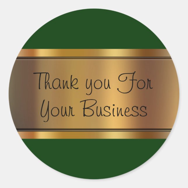 Pegatina Redonda Classy Customer Gracias A Los Pegatinas (Anverso)