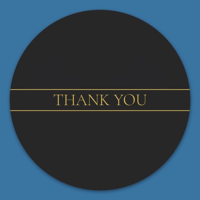 Pegatina Redonda Classy Personalizable Gold Text & Lines (Subido por el creador)