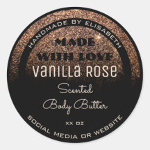 Classy Product Labs Black Rosa Gold Purpurina Rain