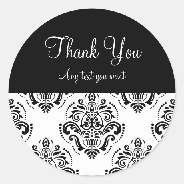 Pegatina Redonda Classy Thank You Labels (Anverso)