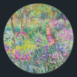Pegatina Redonda Claude Monet - El jardín del Iris en Giverny<br><div class="desc">El Jardín Iris de Giverny / El Jardín del Artista en Giverny - Claude Monet,  1899-1900</div>