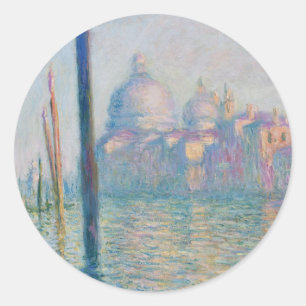 Pegatina Redonda Claude Monet Gran Canal Venecia Italia Viaje