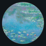Pegatina Redonda Claude Monet. Lilies de agua. Impresionismo francé<br><div class="desc">Claude Monet,  pegatina de "Water Lilies".</div>