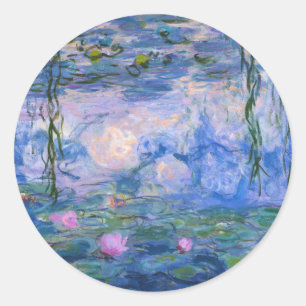 Pegatina Redonda Claude Monet - Lilis de agua