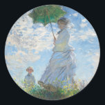 PEGATINA REDONDA CLAUDE MONET "MUJER CON UN SOLO PARASOLO"<br><div class="desc">CLAUDE MONET "MUJER CON UNA PARASOLA" ROUND SELLO PARA SOBRES PEGATINA</div>