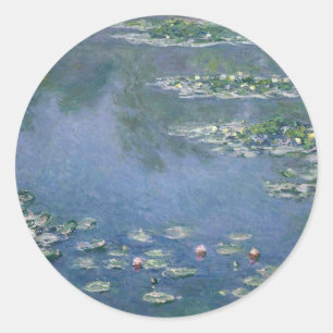 Pegatina Redonda Claude Monet - Water Lilies - 1906 Ryerson