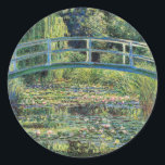 Pegatina Redonda Claude Monet - Water Lily Pond y Puente Japanés<br><div class="desc">The Water Lily Pond and the Japanese Bridge / Le Bassin aux nympheas - Claude Monet,  1899</div>