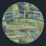 Pegatina Redonda Claude Monet - Water Lily Pond y Puente Japanés<br><div class="desc">The Water Lily Pond and the Japanese Bridge / Le Bassin aux nympheas - Claude Monet,  1899</div>
