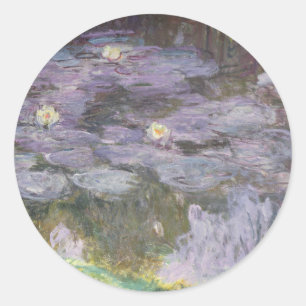 Pegatina Redonda Claude Monet   Waterlios