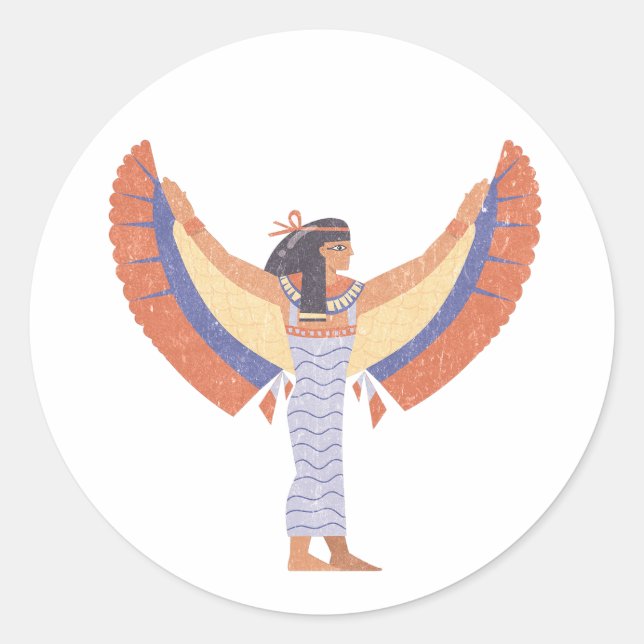 Pegatina Redonda Cleopatra. (Anverso)