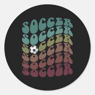 Pegatina Redonda Clic Fútbol Solo Chica Que Ama Anotando Club Mamá