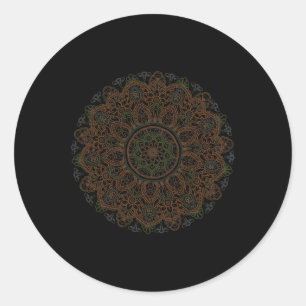 Pegatina Redonda Clic Mandala Estilo 86 47 Sutil Anti Trump 86 47