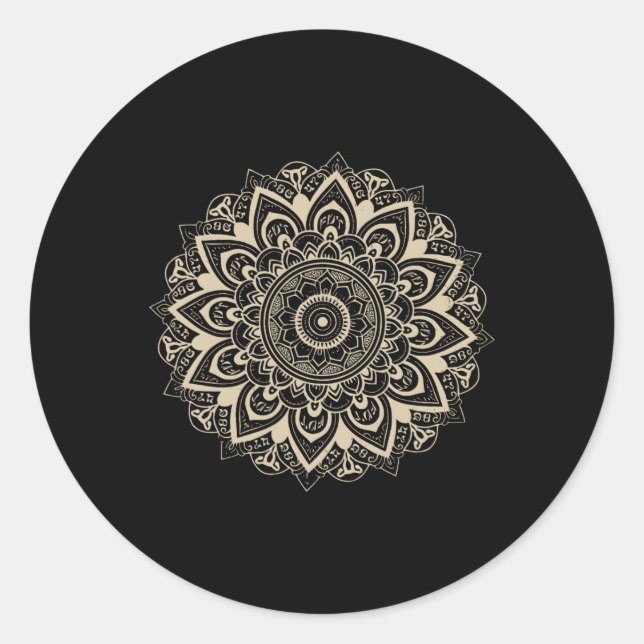 Pegatina Redonda Clic Mandala Style 86 47 Sutil resistencia contra  (Anverso)