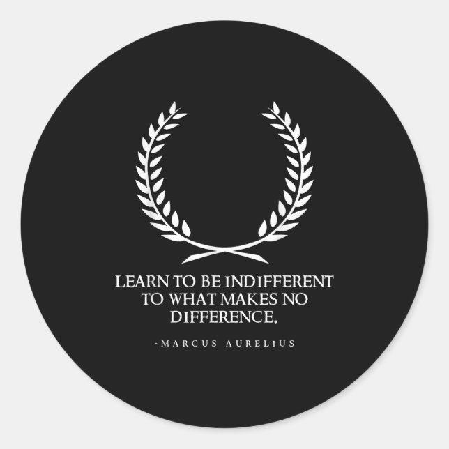 Pegatina Redonda Clical Rome Stoic Philosophy Caesar Marcus Aureliu (Anverso)