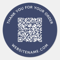 Cliente de código QR de negocio Gracias Azul de la