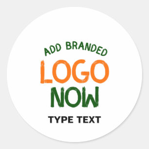 PEGATINA REDONDA CLIENTE SENCILLO Y LIMPIO DE MODA BLANCO