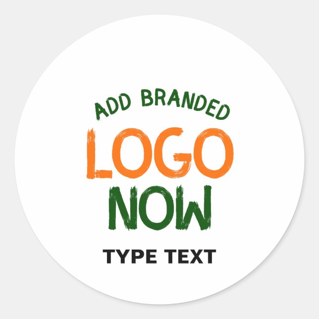 PEGATINA REDONDA CLIENTE SENCILLO Y LIMPIO DE MODA BLANCO (Anverso)