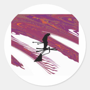Pegatina Redonda Cling estático SKI