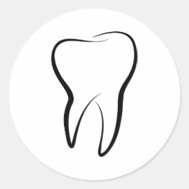 Pegatina Redonda Clínica Dental Dentistry Gráfica Médica