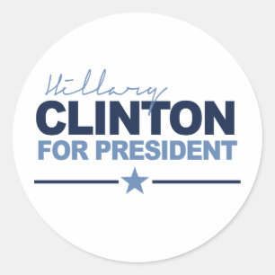 PEGATINA REDONDA CLINTON 2016 SIGNERICA - .PNG